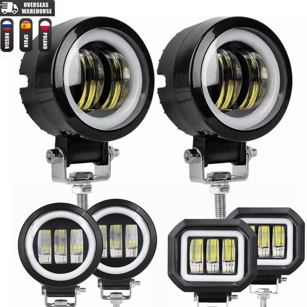 LED Fog Lamp Driving Daytime Off Road Led Light Headlight 3'' 20W Motorcycle Halo Lamps For Jeep ATV 12V 24V SUV Worklight Beams