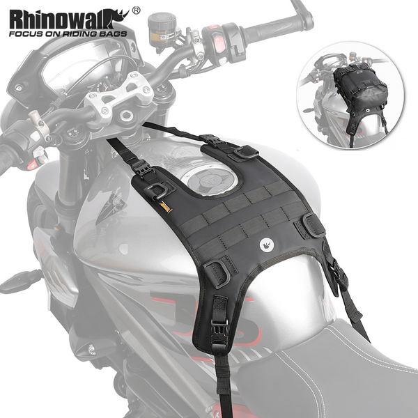Base de sac de réservoir de moto Rhinowalk, accessoire portable pour l'installation universelle de sacs de réservoir, base de sac avant (sac non inclus)