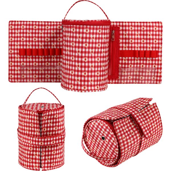 Fashine leere kleine Garn-Aufbewahrungstasche, tragbar, gestrickt, Wolltaschen, faltbar, mit Häkelnadeln, Taschen für Nähwerkzeuge, Zubehör, Geschenk