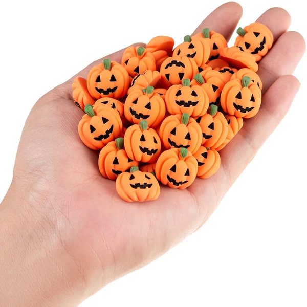 Mini citrouille d'halloween Miniature en résine, Cabochons à dos plat, ornement de jardin féerique pour la maison, décoration artisanale DIY, 10/20 pièces