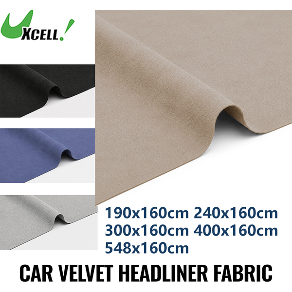 Tissu de revêtement de toit universel en velours UXCELL 90/137/190/240/300/400/548cm x 160cm pour camion, camping-car, SUV, bateau, accessoires automobiles