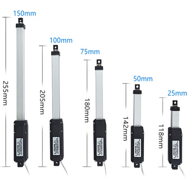 Micro Actionneur Linéaire Électrique, Contrôleur de Moteur, Mini EecaccelerPush, Putter le Plus Récent, Course 10mm-150mm, DC12V, 30N/60N/90N/180N