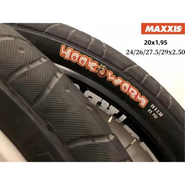 1pcs MAXXIS HOOKWORM Original Rrban Assault Tire For Cargo Bikes Pedicabs FLAT/PARK/STREET/VERT Bicycle Tyre BMX Bike Tires