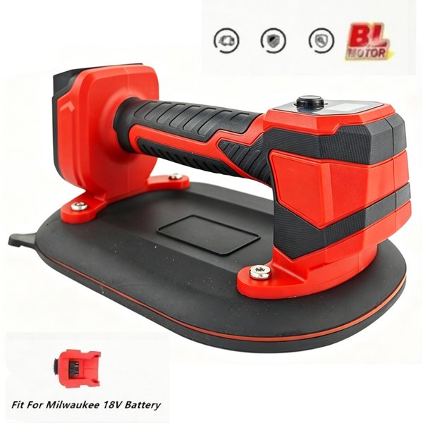Electric Vacuum Suction Cup Heavy Duty Vacuum Lifter for Granite Tile Glass Wood Stone for Milwaukee 18V Battery(No Battery)
