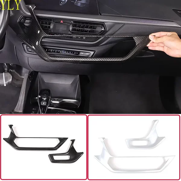 Cadre de sortie de ventilation de climatisation, autocollant en Fiber de carbone ABS pour Console centrale de voiture BMW série 1 2 F40 F44 2020 – 2024