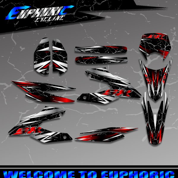 Naklejki Graficzne na Motocykl Aprilia SX 125 SX125 2018 2019 2020 2021 2022 -2024 2023 - Tło, Własny Numer
