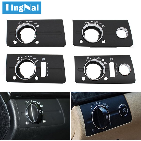 LHD RHD tableau de bord avant phare lampe interrupteur couvercle garniture remplacement pour Mercedes Benz W211 classe E 320 350 550 2003-2008
