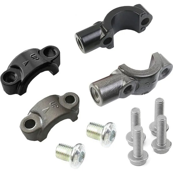 7/8 Zoll (22 mm) Universal-Spiegelhalterung für Brems-/Kupplungs-Hauptzylinder, Klemmhalterung, Abdeckung, Befestigungssitz, M10 Schrauben, Basisstütze