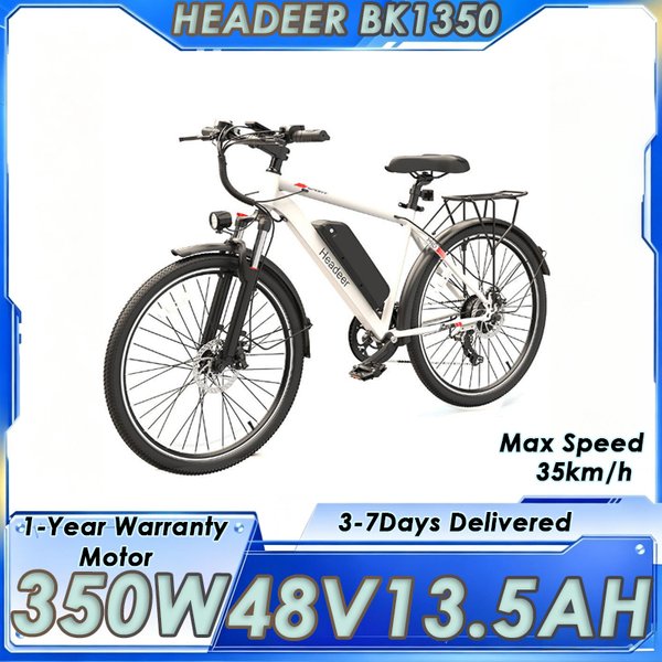 E-Bike HEADEER BK1350 500W Motor (Auf dem Etikett 350W angegeben) 48V15AH Akku 26-Zoll-Reifen Elektrofahrrad Doppelte Scheibenbremse City-Pendler-Elektrofahrrad