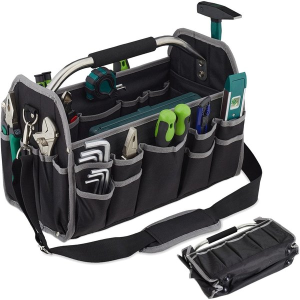 Multifunktionale Werkzeugtasche, Verstärkt, Große Kapazität, Wasserdicht, Verschleißfest, Werkzeugset, Multi-Taschen-Aufbewahrungstasche für Elektriker