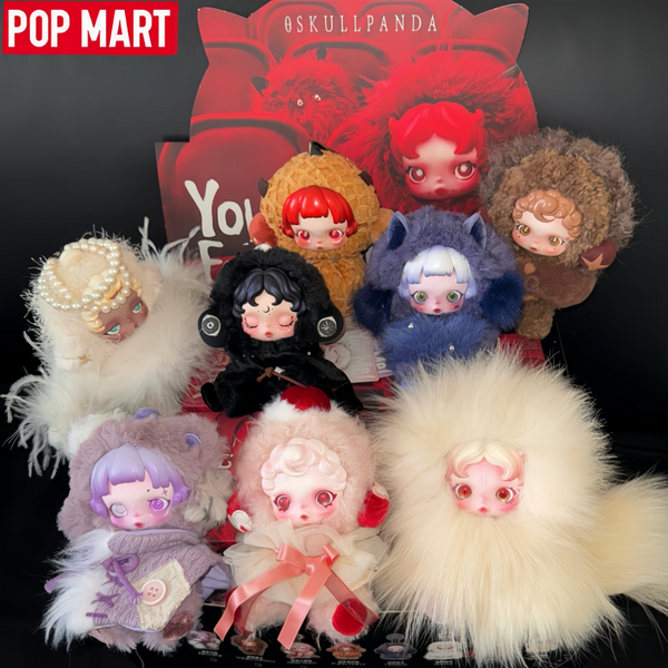 POP MART Skullpanda Znalezłeś mnie! Figurka Serii Blind Box, Zawieszka, Ozdoba, Zabawka, Mystery Box, Kolekcjonerski Prezent Niespodzianka na Boże Narodzenie