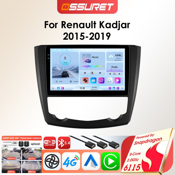 6115 Autoradio Android für Renault Kadjar Autoradio Multimedia Video Player 7862 DSP Carplay GPS Navigation QLED Bildschirm 2015-2019