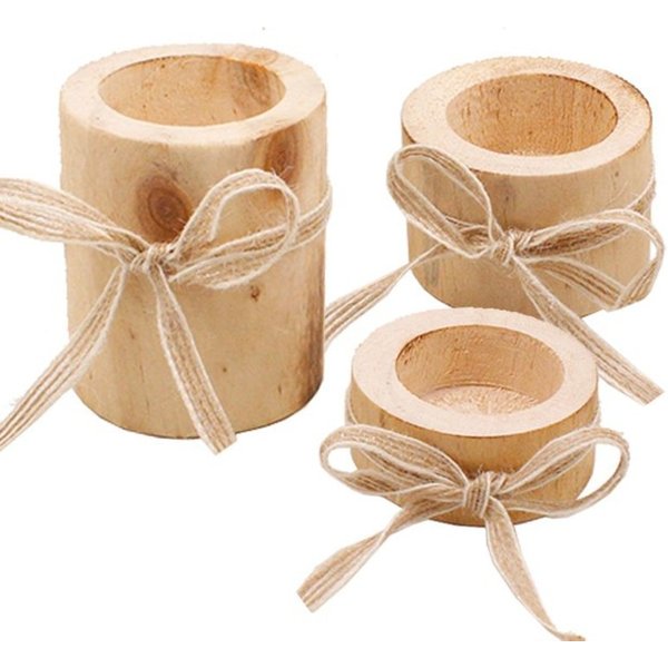 Ensemble de bougeoirs en bois avec UL, artisanat de fête romantique, décoration d'intérieur, cadeau, escales de bureau, décoration de mariage, ci-après, chandelier