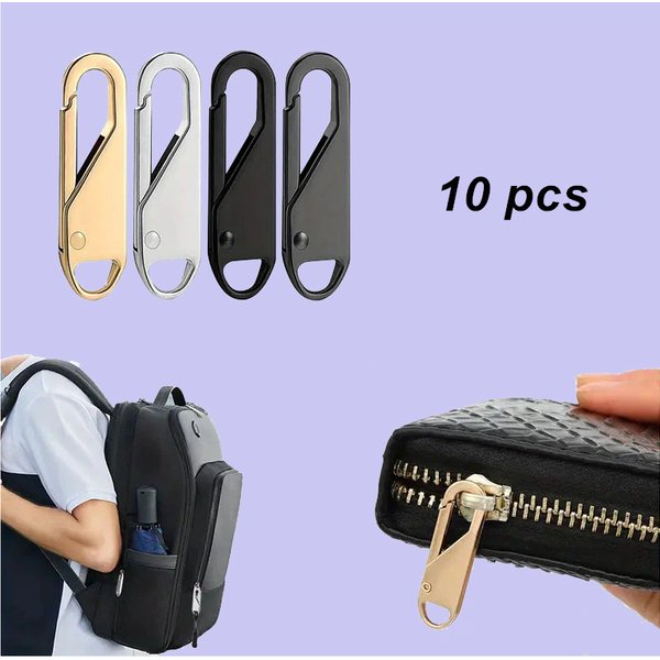 10 Stück Reiß verschluss Slider Puller Instant Reiß verschluss Reparatur Tasche Kit Ersatz schlechte Schnalle Reisetasche Koffer Reiß verschluss Kopf DIY Nähen Handwerk