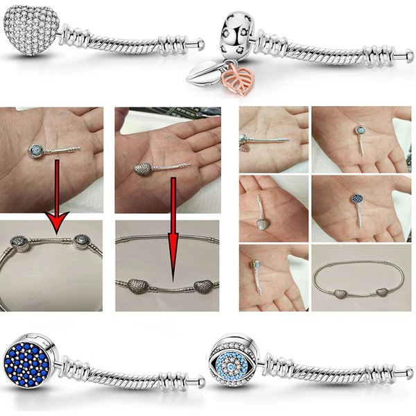 Vente Flash : Prolongateur de bracelet en argent sterling 925, compatible avec les bracelets de marque originaux, pour allonger les bijoux féminins, idéal pour la création de cadeaux, 3,5 cm et 4 cm