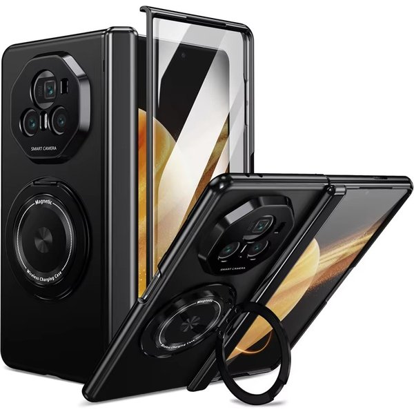 Für Honor Magic V5 V3 VS3 Luxus Matt Einfarbig 360° ° Drehbare Halterung für Huawei Honor Magic V5 V3, stoßfeste Stoßstangenhülle