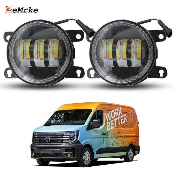 Feux antibrouillard LED PTF pour Renault Master / Nissan Interstar 2024 2025 2026, feux de jour DRL, mise à niveau du feux antibrouillard, ensemble de feux antibrouillard 40W