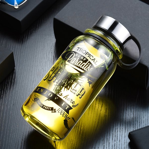 GIANXI Large Capacity Glass Water Bottles Portable Leakproof Cup Outdoor Sports Camping Picnic Cycling Tour Drinking Bottle