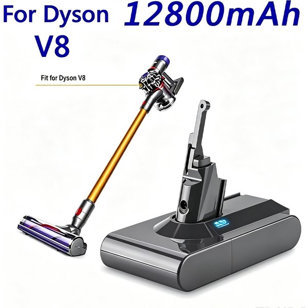 21,6V 12800mAh Wiederaufladbare Lithium-Ionen-Batterien für Dyson V8 Battery Absolute V8 Animal SV10 Staubsauger