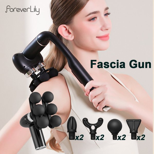 Pistolet de massage fascia à 6 têtes, haute fréquence, pour le corps, le cou, les épaules, la taille et le dos, masseur portatif