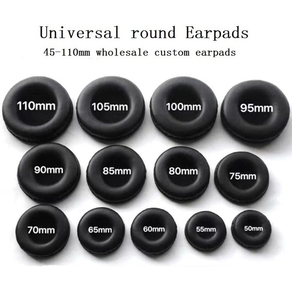 Earpads 2pcs 45/50/55/60/65/70/75/80/85/90/95/100/105/110MM Headphone Ear Pad Sponge In-ear Earphone Cover Earphone Accessories