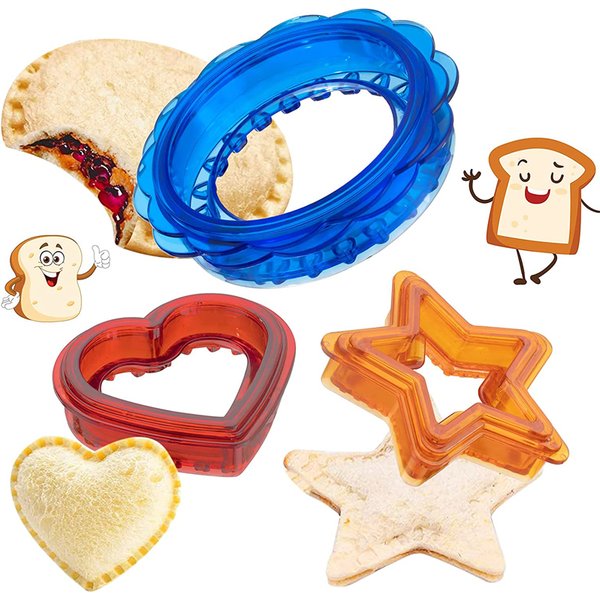 Lmetjma Sandwich Cutter und Sealer nicht verkrustbare Brot Sandwich Maker Decruster für Kinder Lunchbox Bento Box kc0445