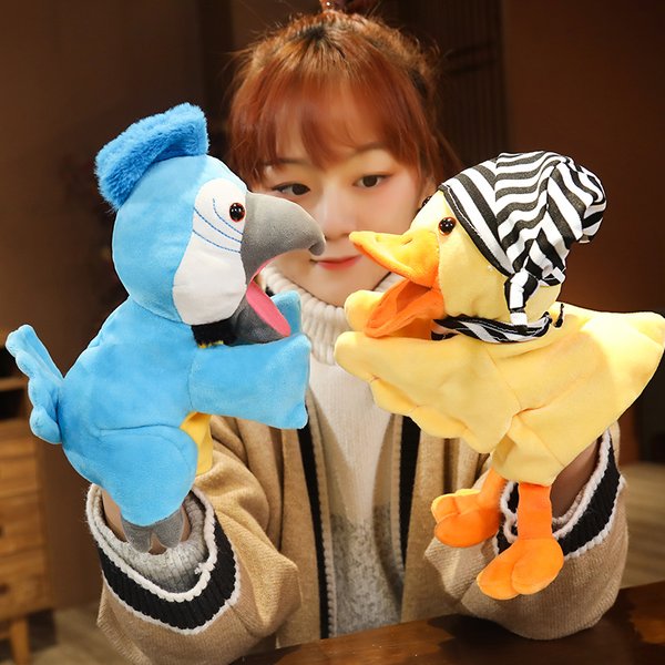 Cute Duck Hand Puppet Plush Toys little bird Birthday Gift Doll High Quality Stuffed Animals Kids Baby Education Toy