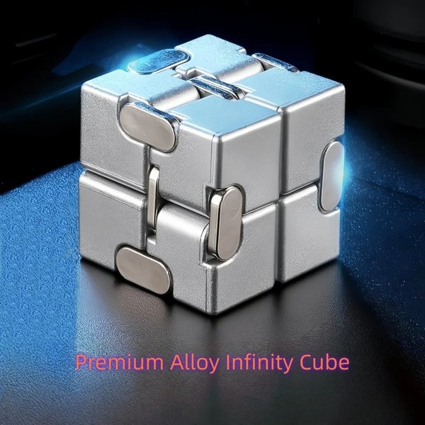 Legierung & Kunststoff Infinity Cube Fidget-Spielzeug Ultra-Langlebiger Sensorischer Stresskiller für Erwachsene & Kinder Angstlösendes Geschenk