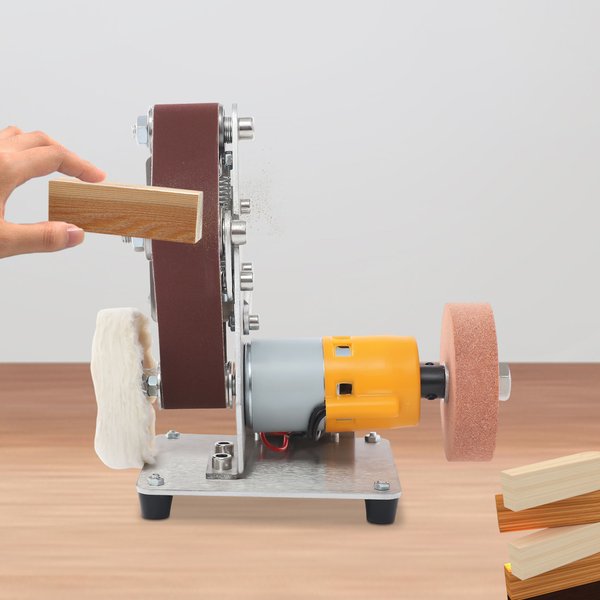 Mini-Bandschleifer, elektrische Tischschleifmaschine, Schleifmaschine für Tischschleifer, Polierer 4000–9000/min