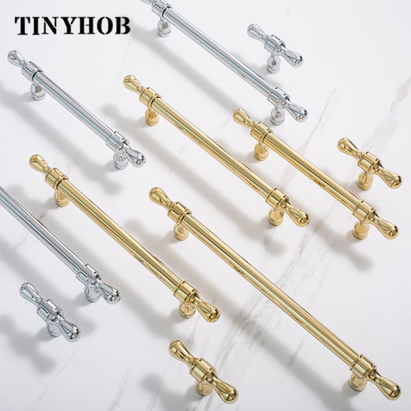 Poignées de porte et tiroirs en argent brillant, Style français, Vintage, pour placard de cuisine, garde-robe