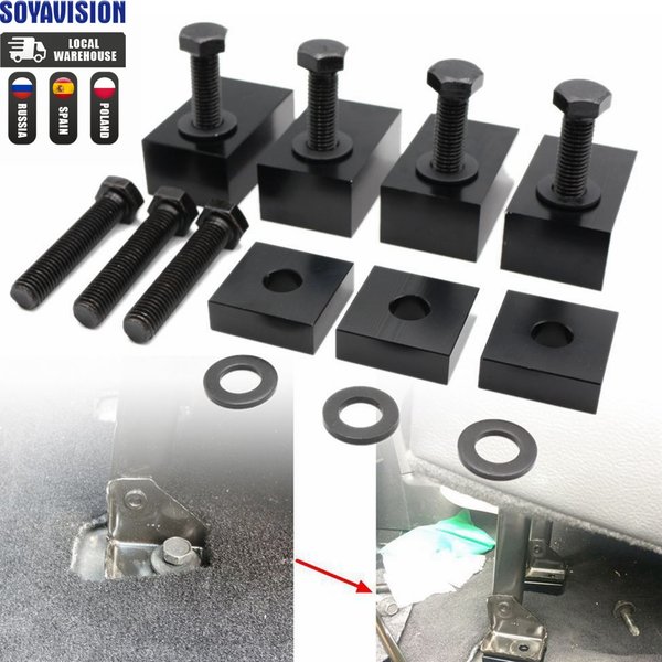 Kit d'espacement de soutien inclinable pour siège arrière noir pour Jeep Wrangler JK Unlimited 4 portes 2007-2017 - Accessoires pour kit d'inclinaison des sièges arrière