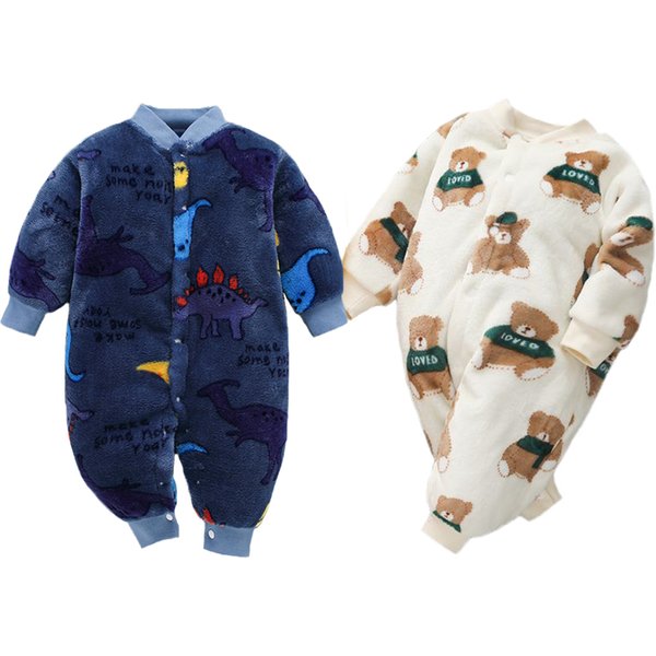 Spring Newborn Baby Clothes Cute Infant Jacket for Baby Jumpsuit for Boys Soft Flannel Bebe Romper Baby Clothes 0-9 Months