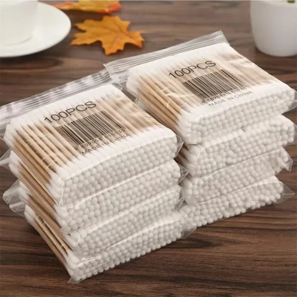 500 cotons-tiges double tête pour maquillage féminin, nettoyage du nez et des oreilles, outils de soins de santé