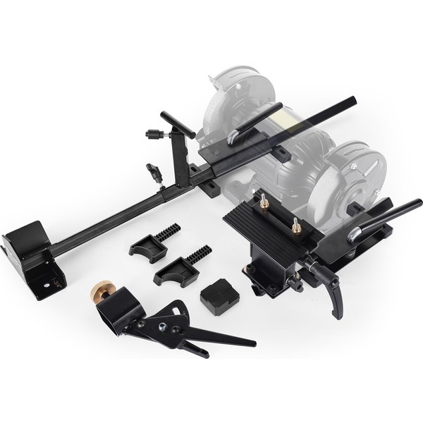 Système d'affûtage multi-affûtage SucceBuy Pro Grind pour meuleuse d'établi de 6 et 8 pouces - avec gabarit de plateforme pour outils de tournage sur bois