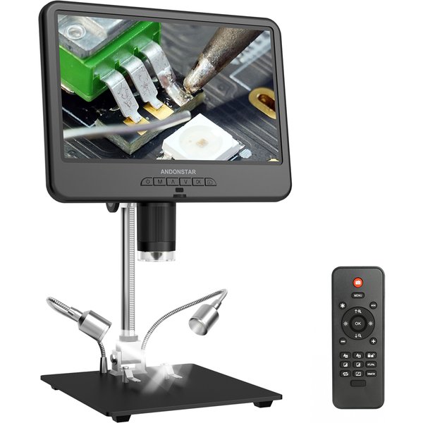 Andonstar AD210 Digitalmikroskop 10,1 Zoll einstellbares LCD für Elektronikmikroskop-Werkzeug PCB/SMD 1080P Lötmikroskop