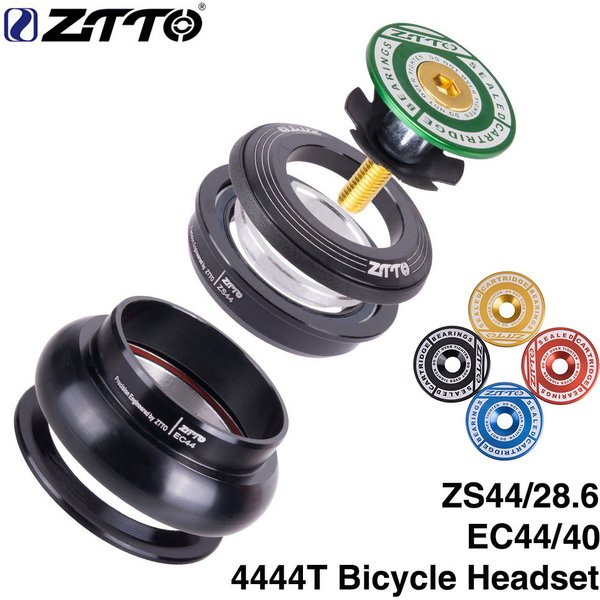ZTTO 4444T vtt vélo de route casque 44mm ZS44 CNC 1 1/8 "-1 1/2" 1.5 fourche à Tube conique interne sans fil EC44 casque