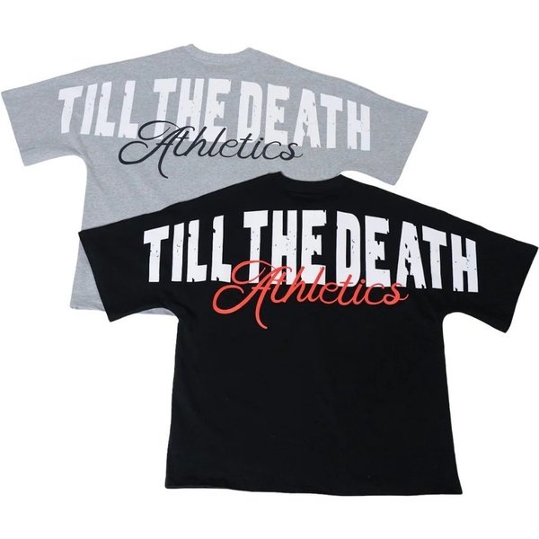 TILL THE DEATH Chemise TTD Athlétisme T-shirt surdimensionné en noir Taille américaine Chemise Powerwing Chemise
