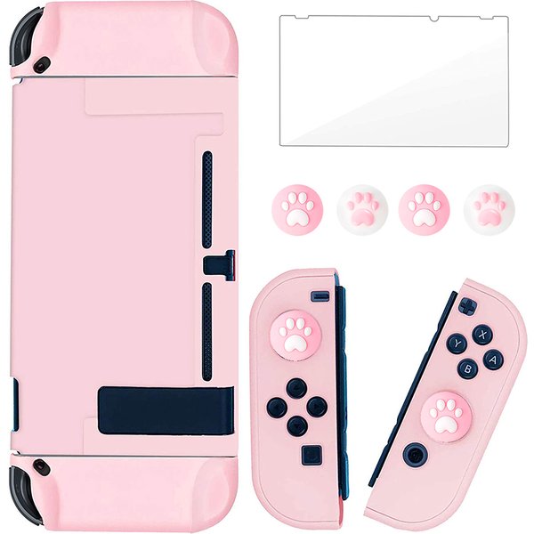 Étui de protection 3 en 1 pour Nintendo Switch et contrôleur Joy-Con, avec protecteur d'écran et poignées de pouce, livraison directe