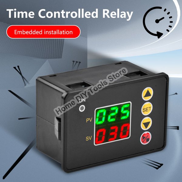 T2310 AC 110-220V DC 12V 24V LED Digital Time Controller Countdown Timer Ein/Aus Schalter Verzögerung Timer Relais modul mit Summer