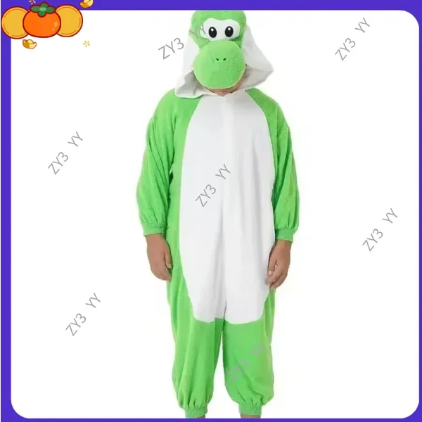 2026 Yoshi Adult Onesie Pajamas Kawaii Cute Cartoon Anime Character Cosplay Sleepwear Jumpsuit Anime Peripheral Loungewear
