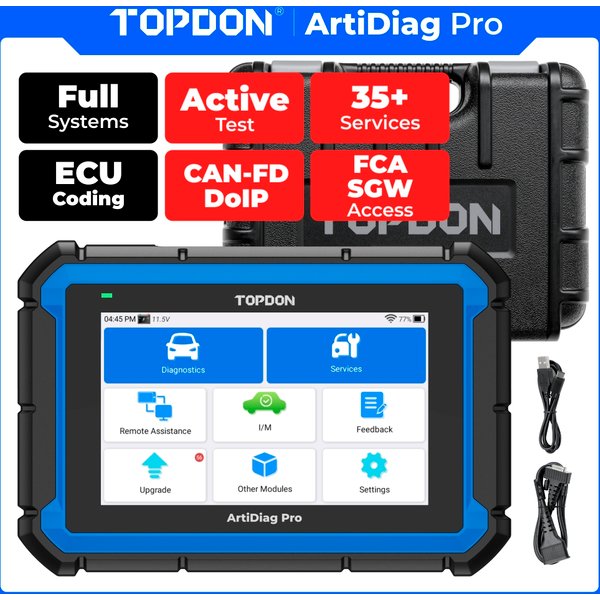 TOPDON ArtiDiag ProOBD2 Scanner Auto-Motor-Fehlercode-ECU Online-Codierungswerkzeuge Alle Systeme Auto-Diagnosetool Kfz-Diagnosegerät