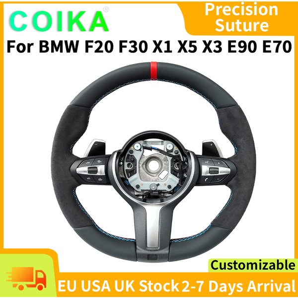 Interieur M-Serie für BMW M3 M5 F10 F01 F07 F20 F23 F30 F34 X1 F48 X5 F15 X3 F25 F80 E90 E70 E84 mit breitem Schaltwippen-Lenkrad