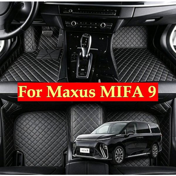 Tapis de sol de voiture sur mesure pour Maxus MIFA 9 2022-2026, 6/7/8 places, accessoires intérieurs, tapis en cuir, coussin de coffre