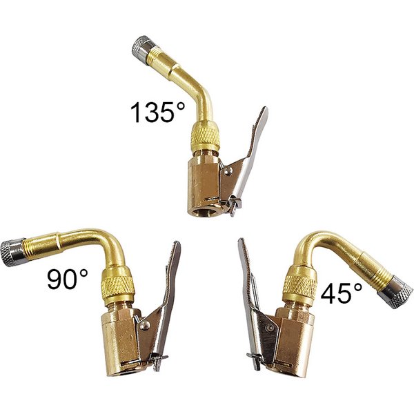 Ventilkern-Düsen-Verlängerungsstangen-Set 45 ° /90 ° /135 ° Reifenfüllverlängerungsrohr für Fahrräder, Motorräder, Automobile, Motorboote – Ersatzteile