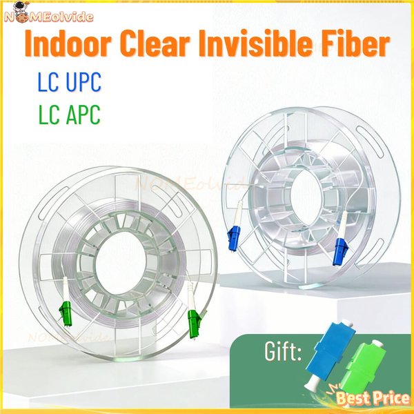 LC UPC APC Transparentes Glasfaserkabel für den Innenbereich G657A2 Unsichtbarer Singlemode-Einzelkern-Jumper