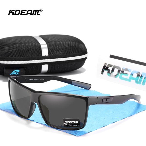 KDEAM-Lunettes de soleil polarisées à 100% ° KD029, protection UV, charnière à ressort intégrale et branches incurvées, pour hommes