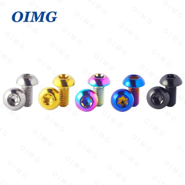 OIMG Titan M5x10 12mm Scheibenbremsen-Rotationsschrauben Torx T25 Schrauben für MTB & Rennrad Fahrrad-Befestigungsschrauben Zubehör