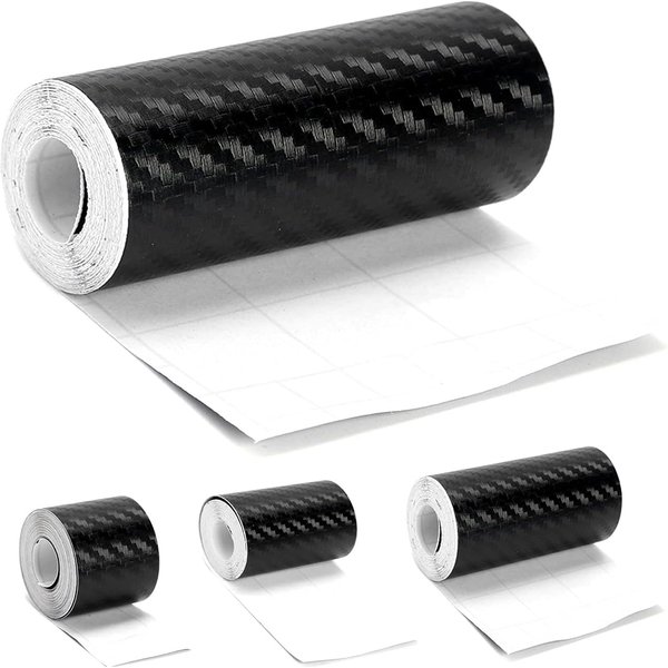 Auto Tür Kantenschutz Einstiegsleisten Schwarz Wasserdicht 3D Carbon Faser Anti Kollision Film Scratch Abdeckung Streifen Aufkleber Wasserhahn