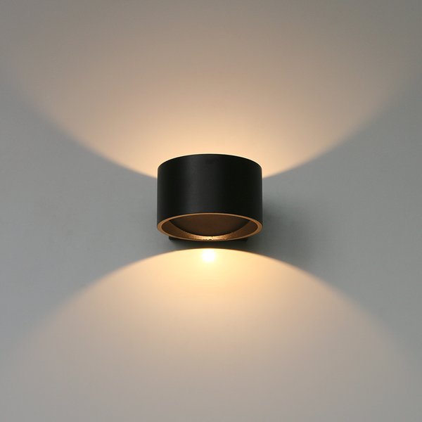 6W LED-Wandleuchte für den Innenbereich, rund, für Hotel, Wohnzimmer, Schlafzimmer, zur Wanddekoration, Aluminiumleuchten, Wandleuchten, AC90-260V