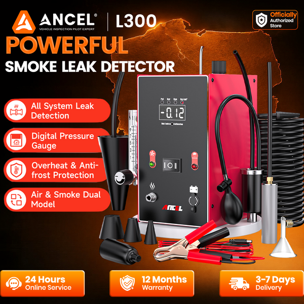 Leistungsstarker Auto-Rauchlecksucher ANCEL L300 mit Eingebauter Luftpumpe Dual-Modus EVAP Vakuum-Leckage-Diagnosetester Rauchmaschine